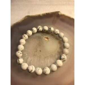 Howlite Beaded Stretch Bracelet
